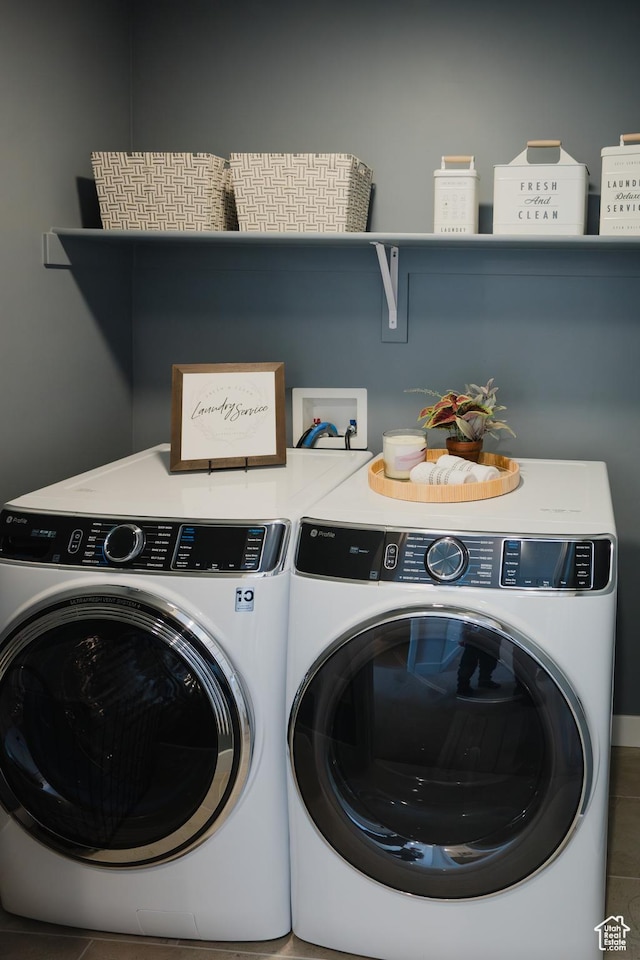 laundry area featuring independent washer and dryer