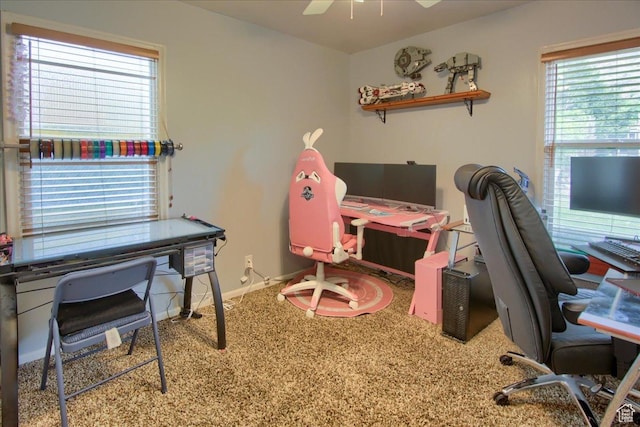 708 Robins Ave, Ogden, UT 84404 - carpeted home office with baseboards