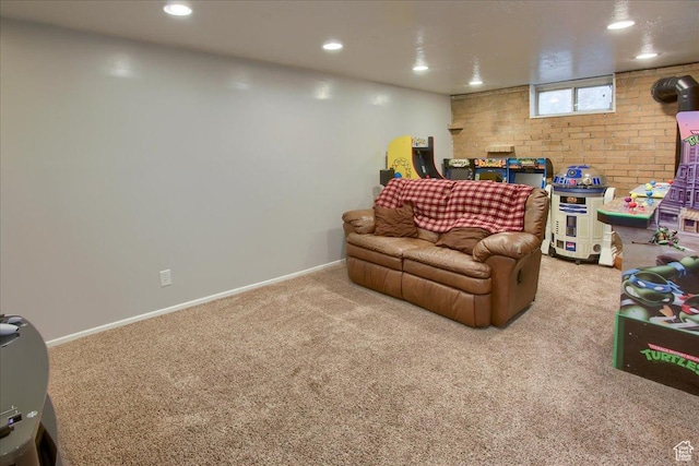 708 Robins Ave, Ogden, UT 84404 - rec room with carpet flooring, recessed lighting, and baseboards
