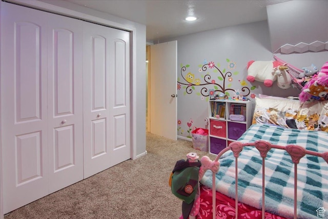 708 Robins Ave, Ogden, UT 84404 - carpeted bedroom with recessed lighting and a closet
