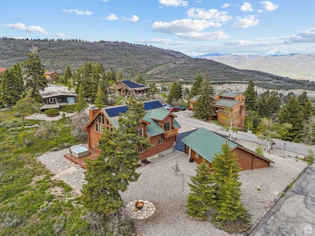 450 Crestview Dr, Summit Park, UT 84098 - aerial view of property and surrounding area with a mountainous background