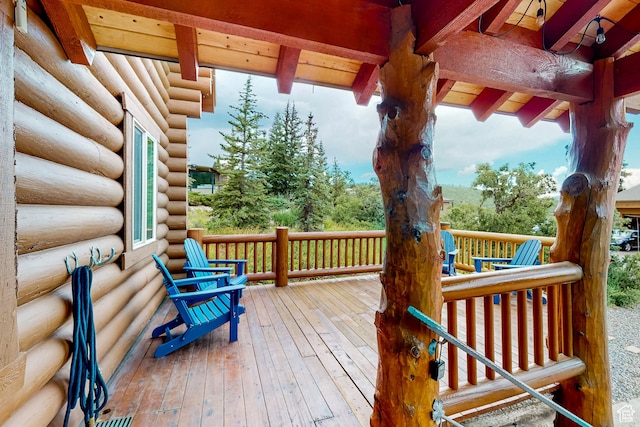 450 Crestview Dr, Summit Park, UT 84098 - view of wooden terrace