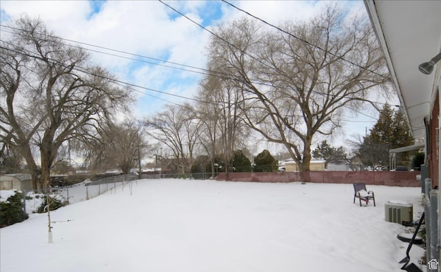 463 Vine St, Clearfield, UT 84015 - yard covered in snow featuring central AC