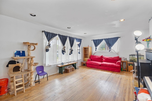 3466 W 4305 S, West Valley City, UT 84119 - living room with hardwood / wood-style flooring, baseboards, and recessed lighting