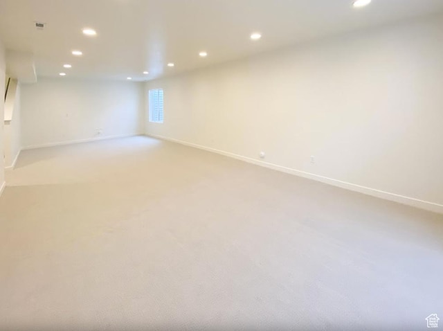 5894 N Canyon Rim Rd E Unit 621, Lehi, UT 84043 - empty room featuring recessed lighting, light colored carpet, and baseboards