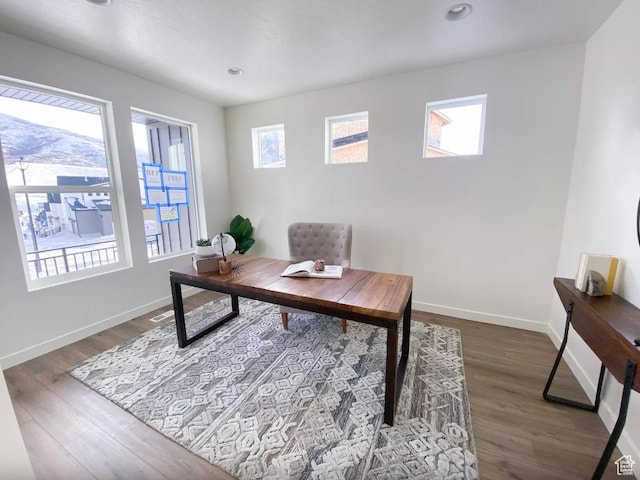 5894 N Canyon Rim Rd E Unit 621, Lehi, UT 84043 - office featuring wood finished floors, baseboards, and recessed lighting