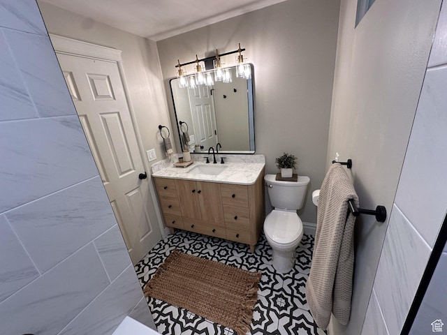 1391 E Mccormick Way, Cottonwood Heights, UT 84121 - bathroom featuring toilet, vanity, and tile patterned floors