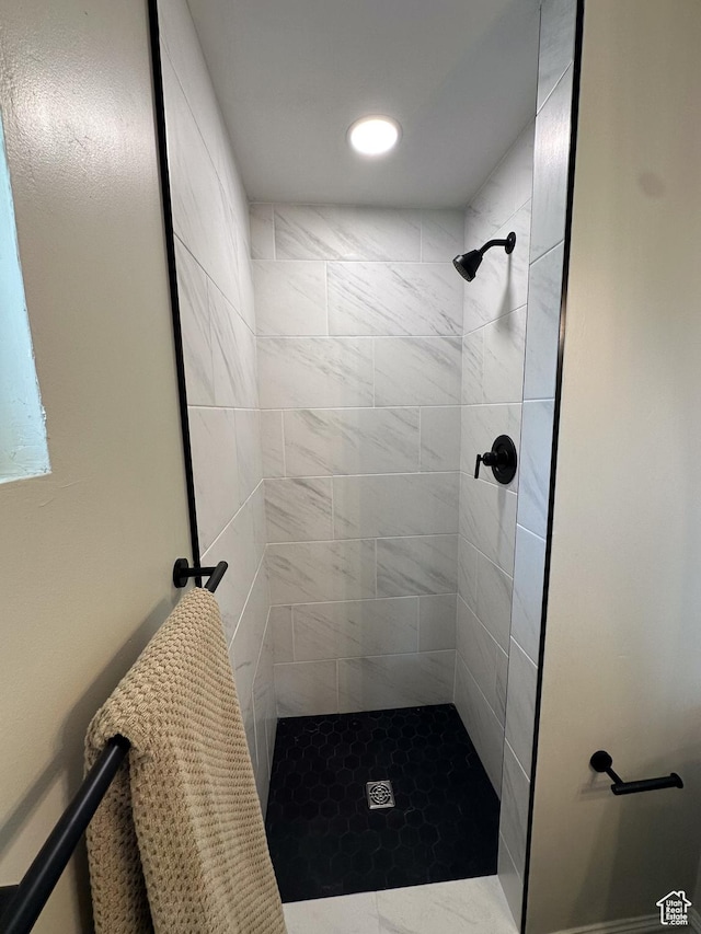 1391 E Mccormick Way, Cottonwood Heights, UT 84121 - bathroom with a shower stall and recessed lighting