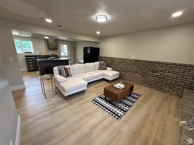 1391 E Mccormick Way, Cottonwood Heights, UT 84121 - living area with light wood-style floors and recessed lighting
