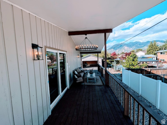 1391 E Mccormick Way, Cottonwood Heights, UT 84121 - wooden terrace featuring a mountain view