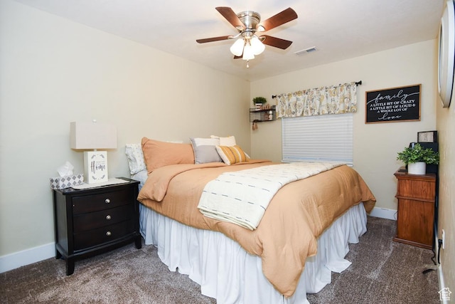 3155 S Autumn Blaze Cv W, West Valley City, UT 84128 - bedroom featuring carpet floors, baseboards, and a ceiling fan