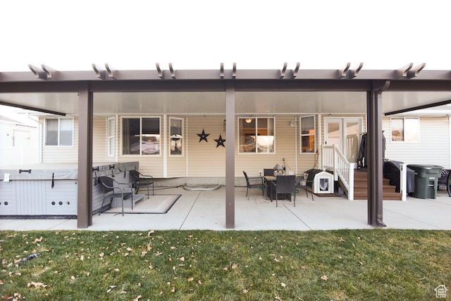 3155 S Autumn Blaze Cv W, West Valley City, UT 84128 - rear view of property with a yard, a patio, and entry steps
