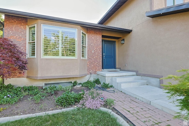 1298 S 500 E, Kaysville, UT 84037 - view of exterior entry with stucco siding and brick siding