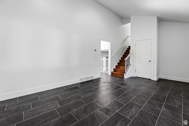 1298 S 500 E, Kaysville, UT 84037 - entryway featuring stairway, baseboards, and vaulted ceiling