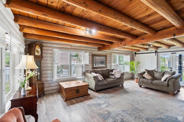 2899 W 8870 S, West Jordan, UT 84088 - living area with wood-type flooring and wood ceiling with exposed beams