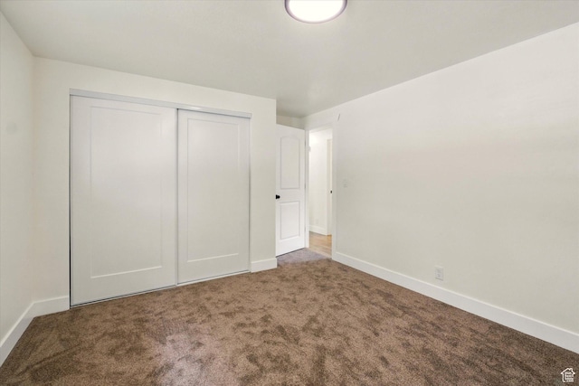 210 W 1 N, Preston, ID 83263 - unfurnished bedroom featuring carpet flooring, a closet, and baseboards