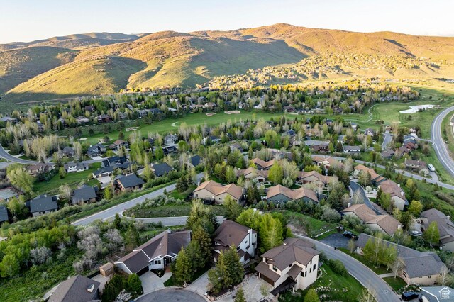 aerial perspective of suburban area featuring mountains
