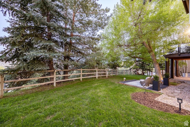 view of yard with a patio