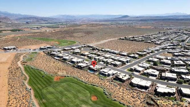 3208 S Sand Stone Dr, Hurricane, UT 84737 - bird's eye view of a golf club and a mountainous background
