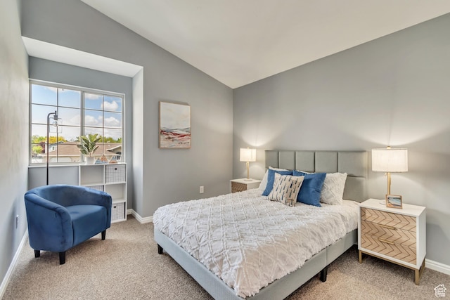 2057 W Marblewood Dr, Riverton, UT 84065 - carpeted bedroom featuring lofted ceiling and baseboards