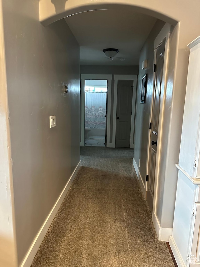 1783 E 2000 S, Naples, UT 84078 - corridor with arched walkways, carpet, and baseboards