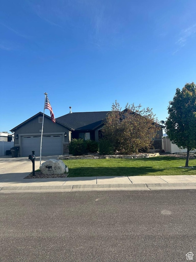 1783 E 2000 S, Naples, UT 84078 - view of front of property with a garage, driveway, and a front yard