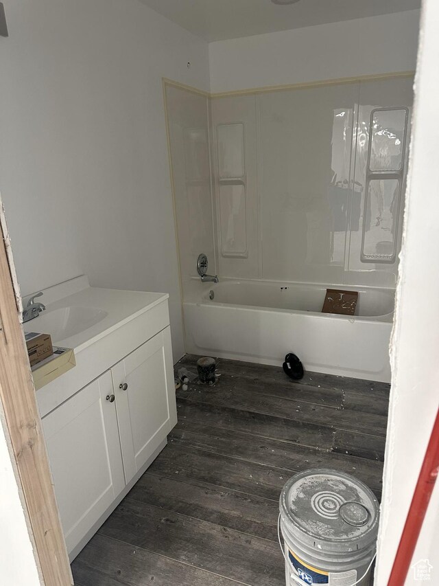 1783 E 2000 S, Naples, UT 84078 - full bathroom featuring vanity, wood finished floors, and bathing tub / shower combination