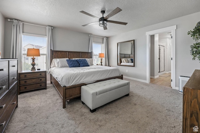 7886 N Bridleway Rd, Eagle Mountain, UT 84005 - carpeted bedroom with a textured ceiling and ceiling fan