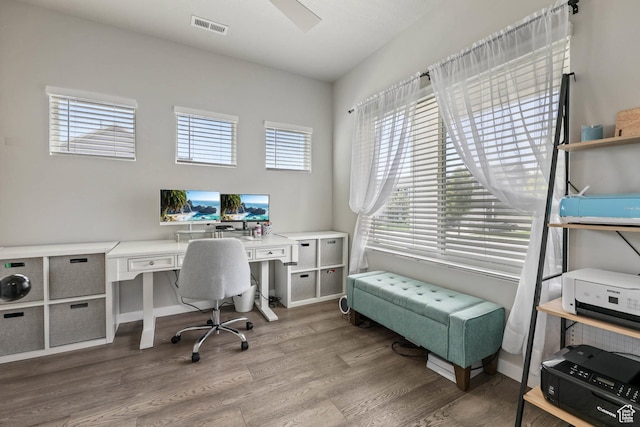 7886 N Bridleway Rd, Eagle Mountain, UT 84005 - office area with wood finished floors
