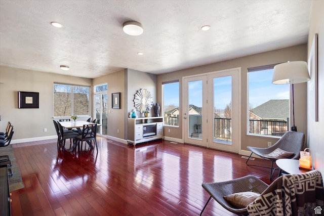 442 E Brew Rd, Draper, UT 84020 - dining area featuring baseboards, wood-type flooring, recessed lighting, and a textured ceiling