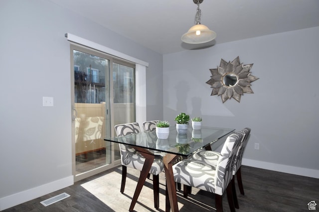 5213 W Courtly Ln, Herriman, UT 84096 - dining space with baseboards and dark wood-type flooring