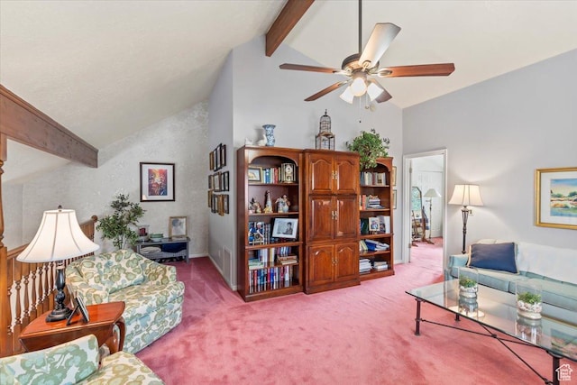 1154 N 700 W, Centerville, UT 84014 - living room with light colored carpet, a ceiling fan, and baseboards