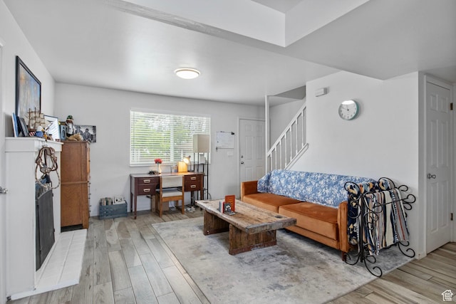 8316 S Carmen Ct E, Sandy, UT 84070 - living area with light wood finished floors and stairs