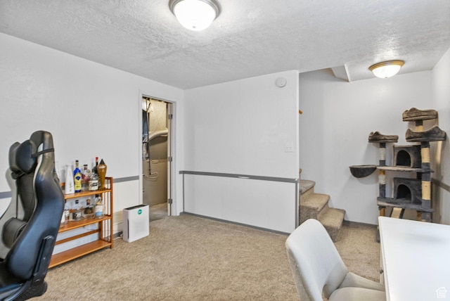 8316 S Carmen Ct E, Sandy, UT 84070 - office area featuring a textured ceiling and carpet