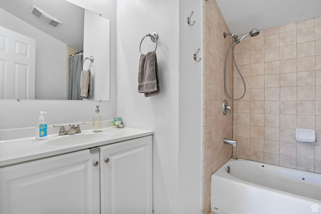 8316 S Carmen Ct E, Sandy, UT 84070 - bathroom with vanity and shower / tub combo with curtain