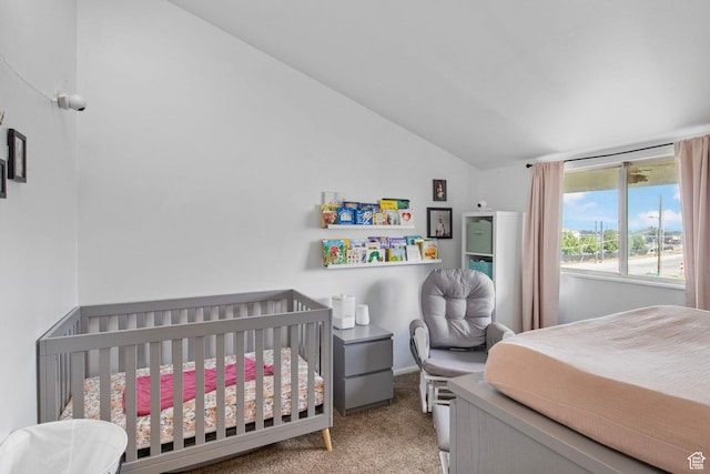 8316 S Carmen Ct E, Sandy, UT 84070 - bedroom featuring lofted ceiling and carpet floors