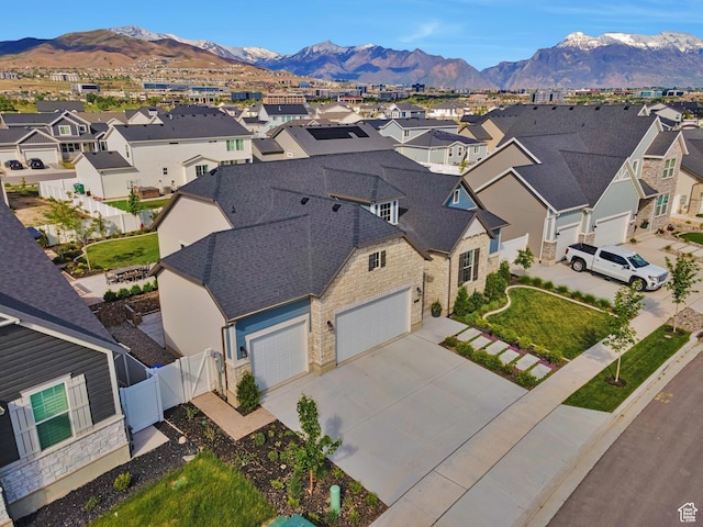3864 W Safflower Dr, Lehi, UT 84043 - aerial perspective of suburban area with mountains