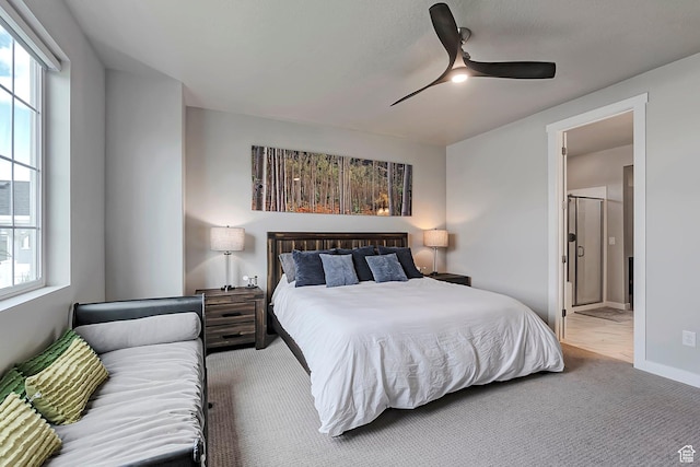3864 W Safflower Dr, Lehi, UT 84043 - bedroom with carpet flooring and a ceiling fan