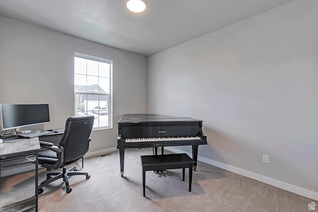 3864 W Safflower Dr, Lehi, UT 84043 - office featuring baseboards and light carpet