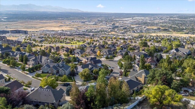 14771 S Brewster Dr, Draper, UT 84020 - aerial view of property's location featuring a mountain backdrop and nearby suburban area