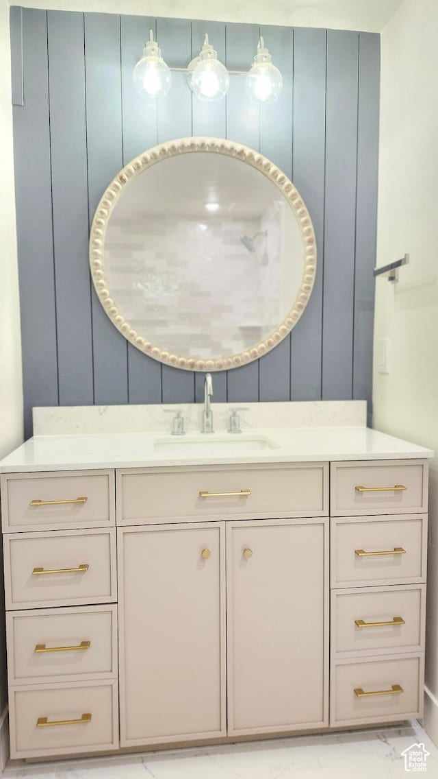 5757 S Surreyrun Rd, Murray, UT 84107 - bathroom featuring marble finish flooring and vanity