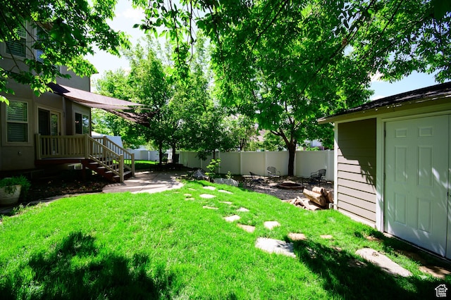 2763 N Hills Dr, Layton, UT 84040 - view of yard with an outbuilding