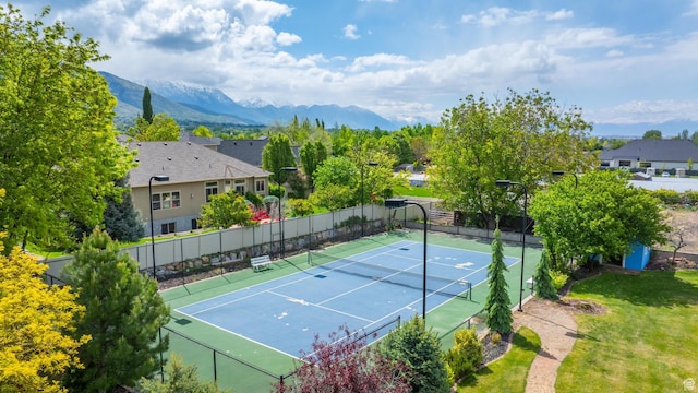531 W Glendon Way, Pleasant Grove, UT 84062 - view of tennis court featuring a mountain view