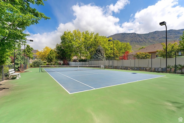 531 W Glendon Way, Pleasant Grove, UT 84062 - view of tennis court featuring a mountain view and community basketball court