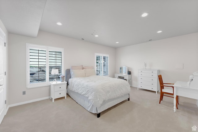 531 W Glendon Way, Pleasant Grove, UT 84062 - bedroom featuring light colored carpet, recessed lighting, and baseboards