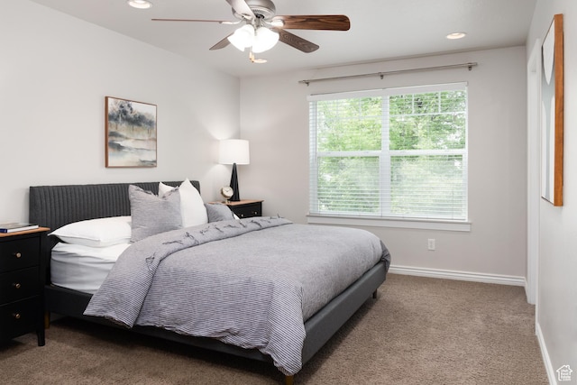 917 E Grape Ivy Way S, Millcreek, UT 84106 - carpeted bedroom featuring baseboards, recessed lighting, and ceiling fan