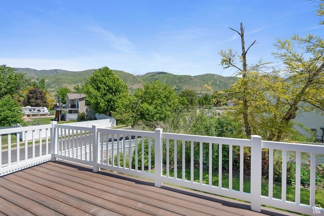 1516 N Willow Valley Dr W, Centerville, UT 84014 - wooden deck with a mountain view