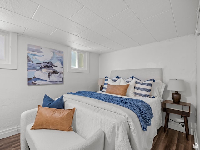 1067 S 400 E, Salt Lake City, UT 84111 - bedroom with wood finished floors and a drop ceiling