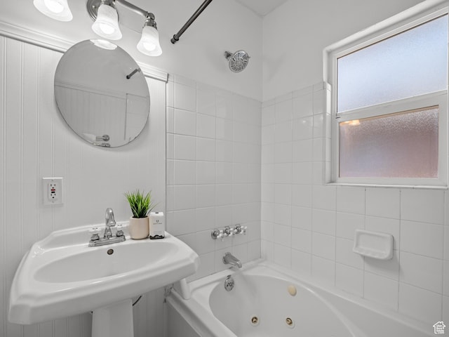 1067 S 400 E, Salt Lake City, UT 84111 - full bathroom with a combined bath / shower with jetted tub and a sink