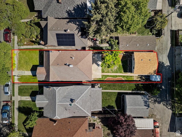 1067 S 400 E, Salt Lake City, UT 84111 - aerial view of property's location with property parcel outlined